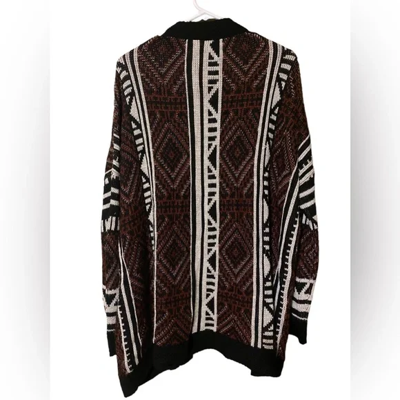 Ecote Urban Outfitter Open Front Cardigan Women Large Geometric Multicolor comfy - Picture 16 of 16